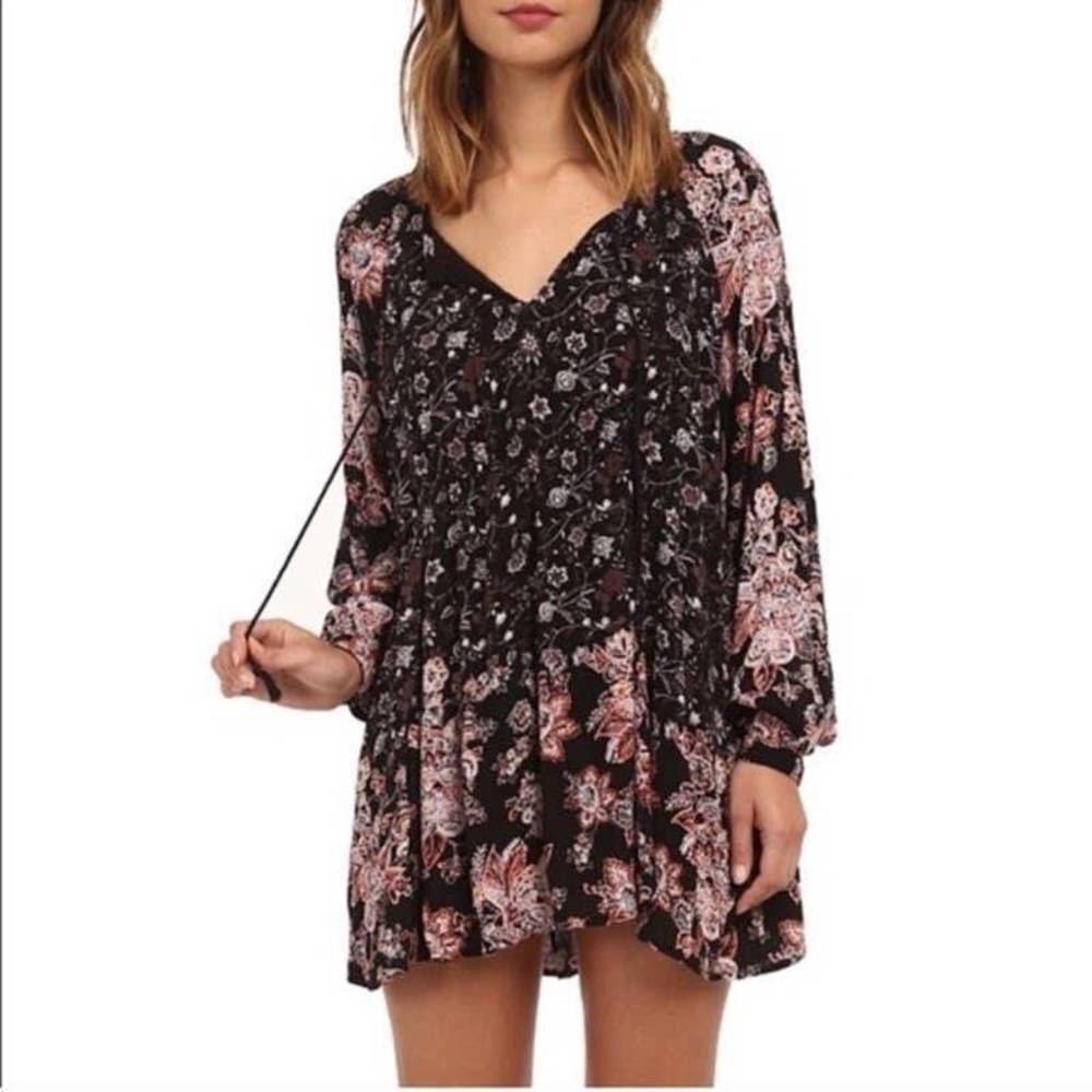 Free People Black Flower Dress - Size Medium